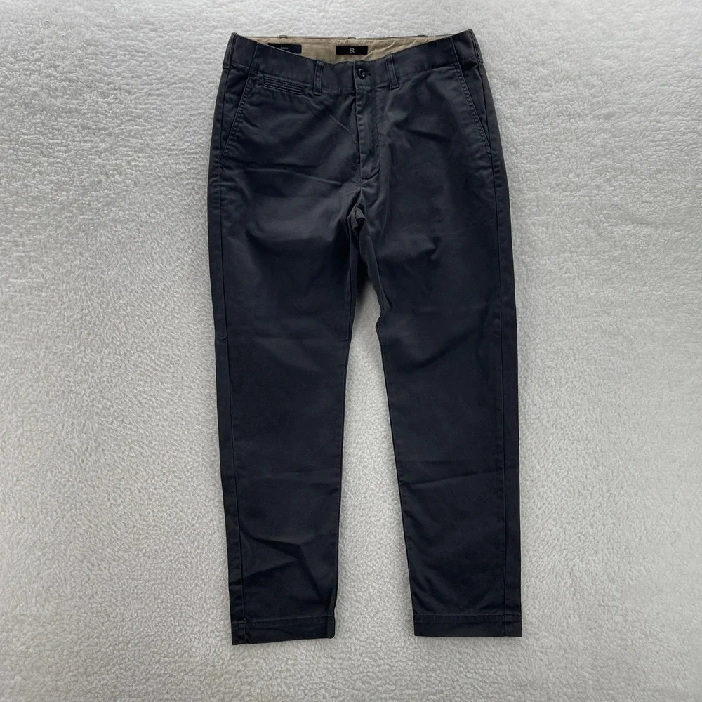 Banana Republic Chino Pants Mens 32x30 Gray Slim Stretch Preppy Office Luxury